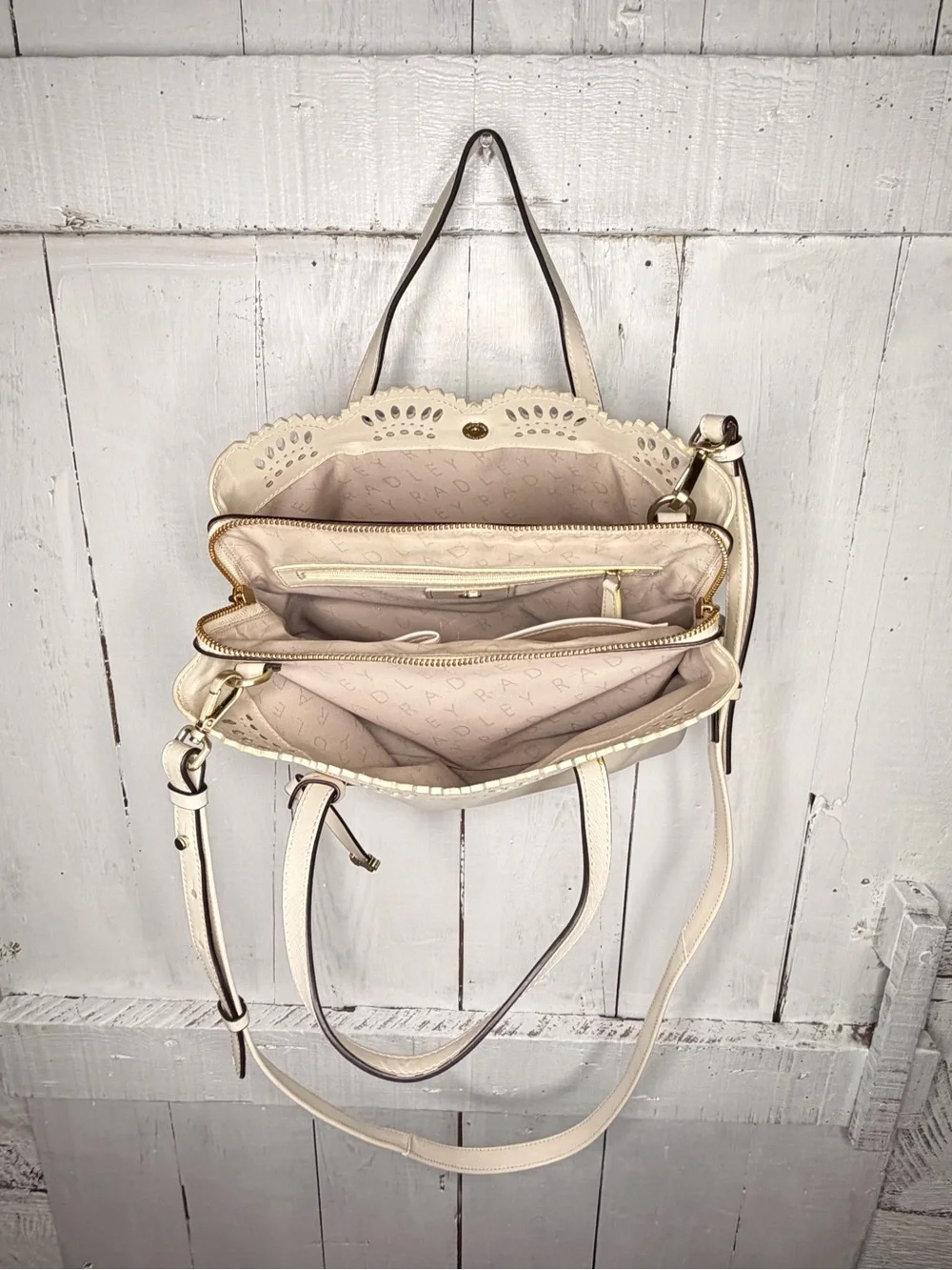 Radley London Dukes Place Broderie Medium Grab Multiway Bag - Cream